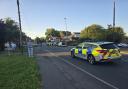Police cordon on Twyford Road, Eastleigh after stabbing