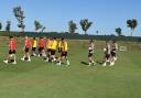 Saints players endured their second successive day of double training sessions in Girona