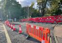 Roadworks on East Park Terrace taking place in 2023 before completion