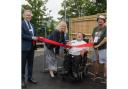 Peter Williams from South Western Railway, Councillor Lulu Bowerman, Andy Mather - Chair of the Saints Disabled Supporters' Association and Michael Murray, also from the Saints Disabled Supporters' Association