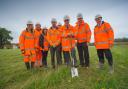 Civic chiefs at Roke Manor quarry in 2014