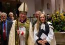 The new rector with the bishop of Winchester. Picture from Linda Dunham Beaulieu Camera Group