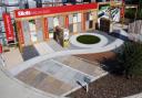 Aerial view of the landscaping display at Elliotts Lymington