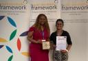 L-R - Ancasta Grove Home Manager Audrey Chiduku and Clinical Lead Renju James at the GSF awards