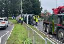 Cllr David Harrison was approaching the Rushington Roundabout when the latest lorry crash occurred on the opposite carriageway