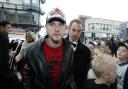 Justin Timberlake look a like Anthony Whitehead meets his fans at Virgin record store Southampton