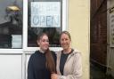 Evelyn Warren, 17, and Victoria Hannan, 39, outside of their family business Riverside Diner in Bitterne Park.