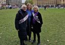 Liz Jarvis MP, centre, joined Solent WASPI members in a protest outside Parliament in November.