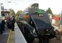 CHANDLERS FORD STATION WAS OPENED BY CHARLIE DIMMOCK THE STEAM TRAIN WITH CHARLIE DIMMOCK COMES INTO THE STATION... dig12570