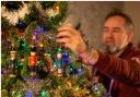 Mike decorating the Christmas tree