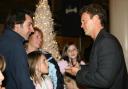 Star of White Christmas at The Mayflower Craig McLachlan turns on the Christmas lights at The Mall Marlands . Craig signs autographs for the Pegler family.