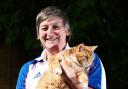 Olympian Lindsey Fraser with her cat Zippy