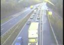 Two crashes on the M27 left the motorway and A3M gridlocked this morning.