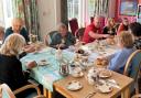 Oakhaven residents enjoying the tea party