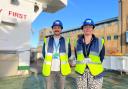 Dr Yvonne Firing and Will Major onboard RRS James Cook