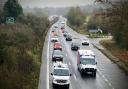 Traffic on the A34. Stock image