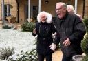 Residents enjoying the recent wintery weather at Barchester's Florence Court in Fareham