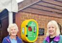 Villagers Cathy Pack and Juliette Halliday helped fundraise for the defibrillator at The Royal Oak in Fritham