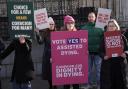 Proponents and opponents of the Terminally Ill Adults (End of Life) Bill demonstrate outside Westminster