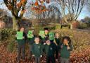 Pupils at Stanmore Primary School celebrating their latest Ofsted report