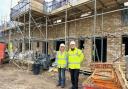 Cllr Peter Chegwyn and Cllr Sue Ballard at the Stoners Close council homes site