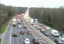 Heavy delays on the M3 southbound near Eastleigh as lane blocked