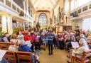 The care home residents’ choir, under the direction of Fiona Pritchard