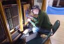 Tony King Soldering At The Console Of The Compton Organ At Thorngate Halls Nov 2024