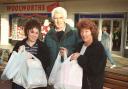 Christmas shopping in Totton - Melissa, Geoff and Rose Watkins from Weston.