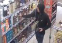 Brazen robber Michael Flores was seen stuffing booze in his bag at Waitrose, Southampton after a crime spree