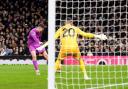 Jorgen Strand Larsen scores the equaliser (John Walton/PA)