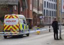 The police cordon near East Street car park, Southampton on Monday