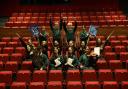 Wildern School pupils after winning the Platinum Artsmark award