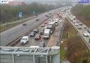Lane closed on M27 as drivers face long tailbacks in rush hour traffic