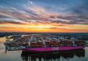 Four new giant cranes will be installed at Southampton container terminal