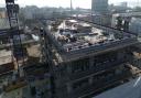 Drone picture of the Bargate Quarter Scheme, where new plans have been approved to advance the scheme.
