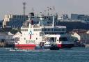 Red Funnel's Red Eagle vehicle ferry and the Hythe Ferry