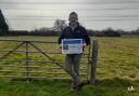 HOOF member, Chris Hems, stood in front of Lynwood Farm