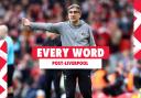 Ivan Juric spoke to the press after his side's 3-1 defeat at Liverpool