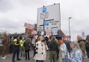 Anti bus-gate protestors in Portswood