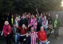 Locals enjoy the garden at The Prince of Wales ahead of Saints v Crystal Palace
