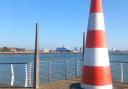 Queen Mary 2 in Southampton, April 6 2025