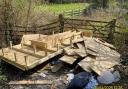 Rubbish believed to be from a restaurant was dumped on Allington Lane on or around April 4
