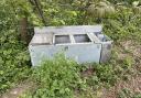 This box has been left outside the Salmon Leap pub