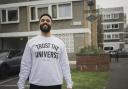 Craig David outside his childhood home on the Holyrood Estate, near Southampton city centre.
