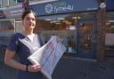 Hannah Kirby outside her business Tyme4u