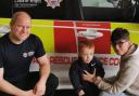 Parents thank firefighter who treated their two-year-old following a seizure