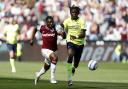 West Ham United’s Mohammed Kudus and Southampton’s Lesley Ugochukwu (right) (Nigel French/PA)