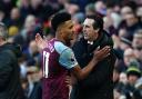 Unai Emery, right, praised Villa goalscorer Ollie Watkins (Nick Potts/PA)