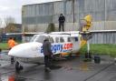 Britten-Norman Trislander arrives at Solent Sky Museum
